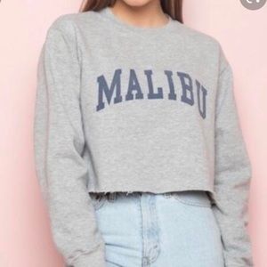 Brandy Melville Cropped Malibu Sweatshirt